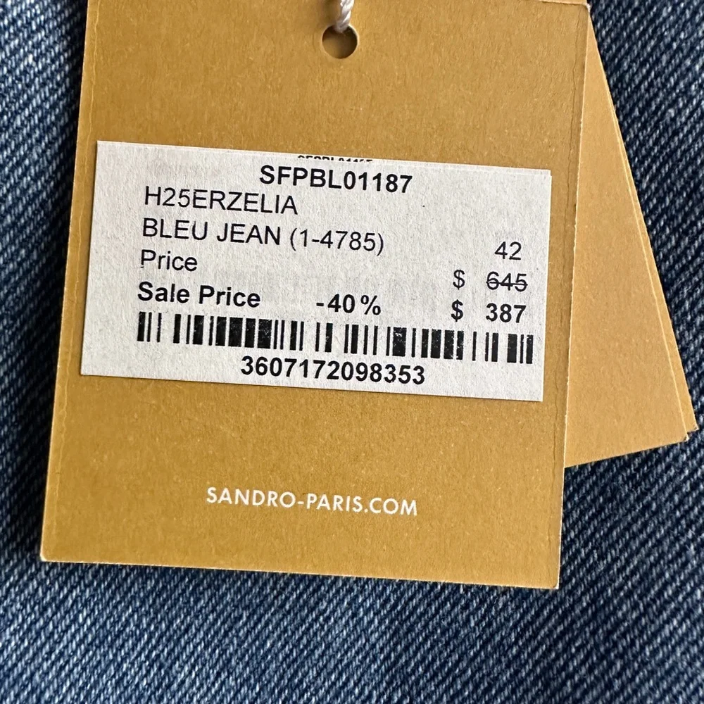 Erzelia Rhinestone Denim Jacket - Picture 6 of 7